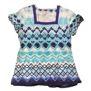 Koi by Kathy Peterson Print Scrub Top Women’s M — Nursing, Cotton, Medical